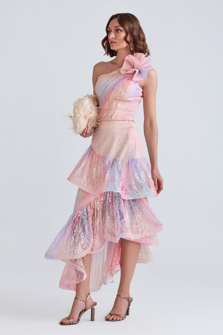 Kara Lace Top and Skirt Set - Zabella