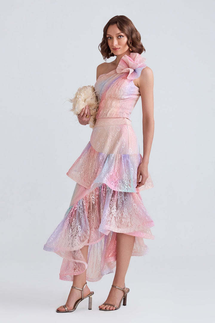 Kara Lace Top and Skirt Set - Zabella