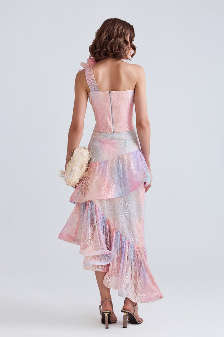 Kara Lace Top and Skirt Set - Zabella