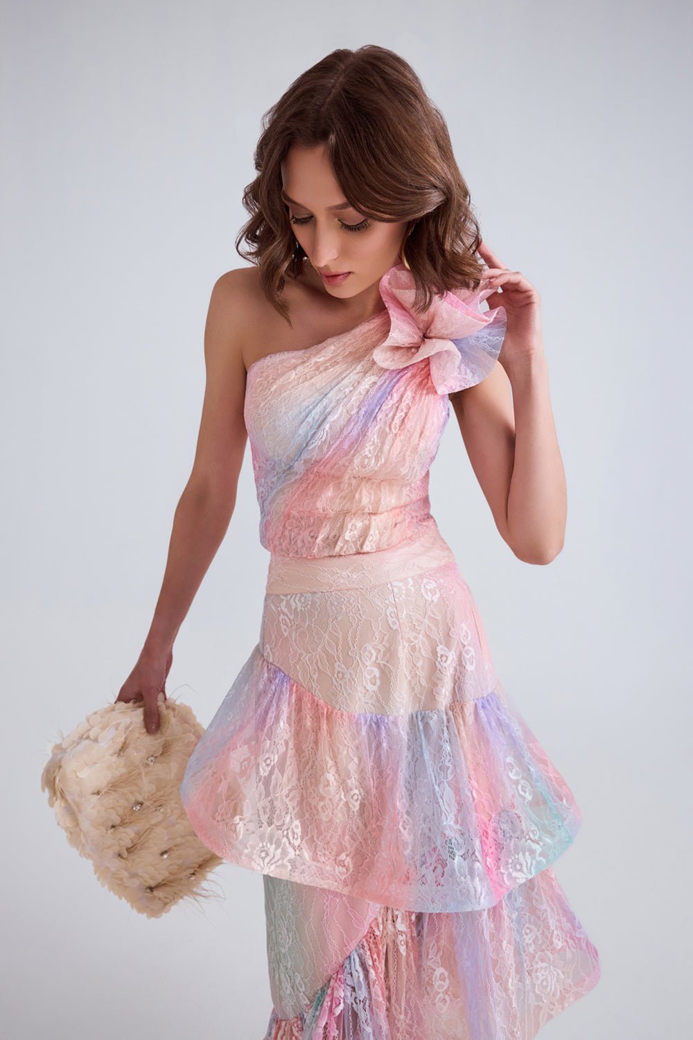 Kara Lace Top and Skirt Set - Zabella