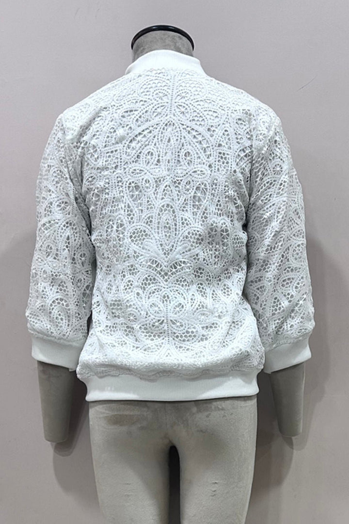 Lace Bomber Jacket - Zabella