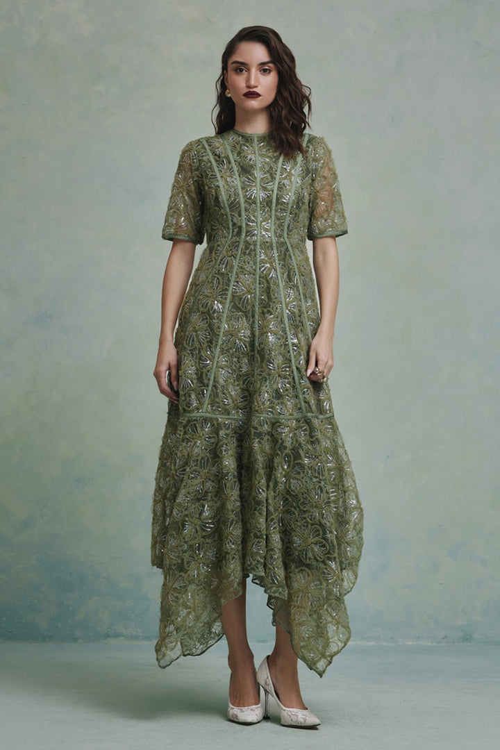 Lana Green Midi Dress - Zabella