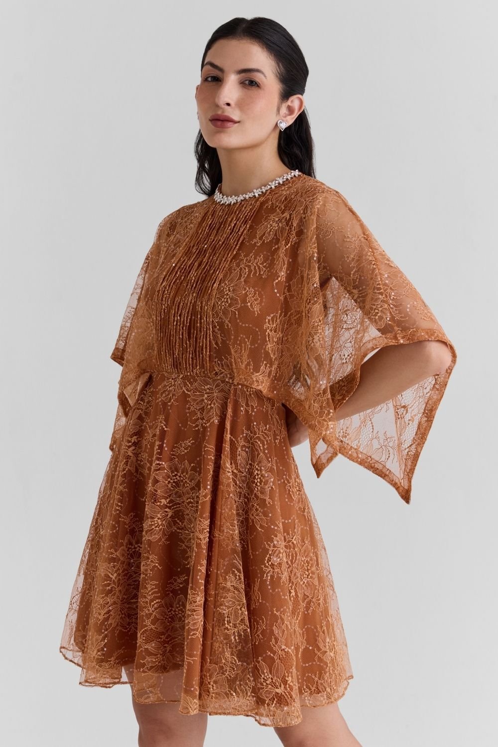 Liliane Lace Mini Dress - Zabella