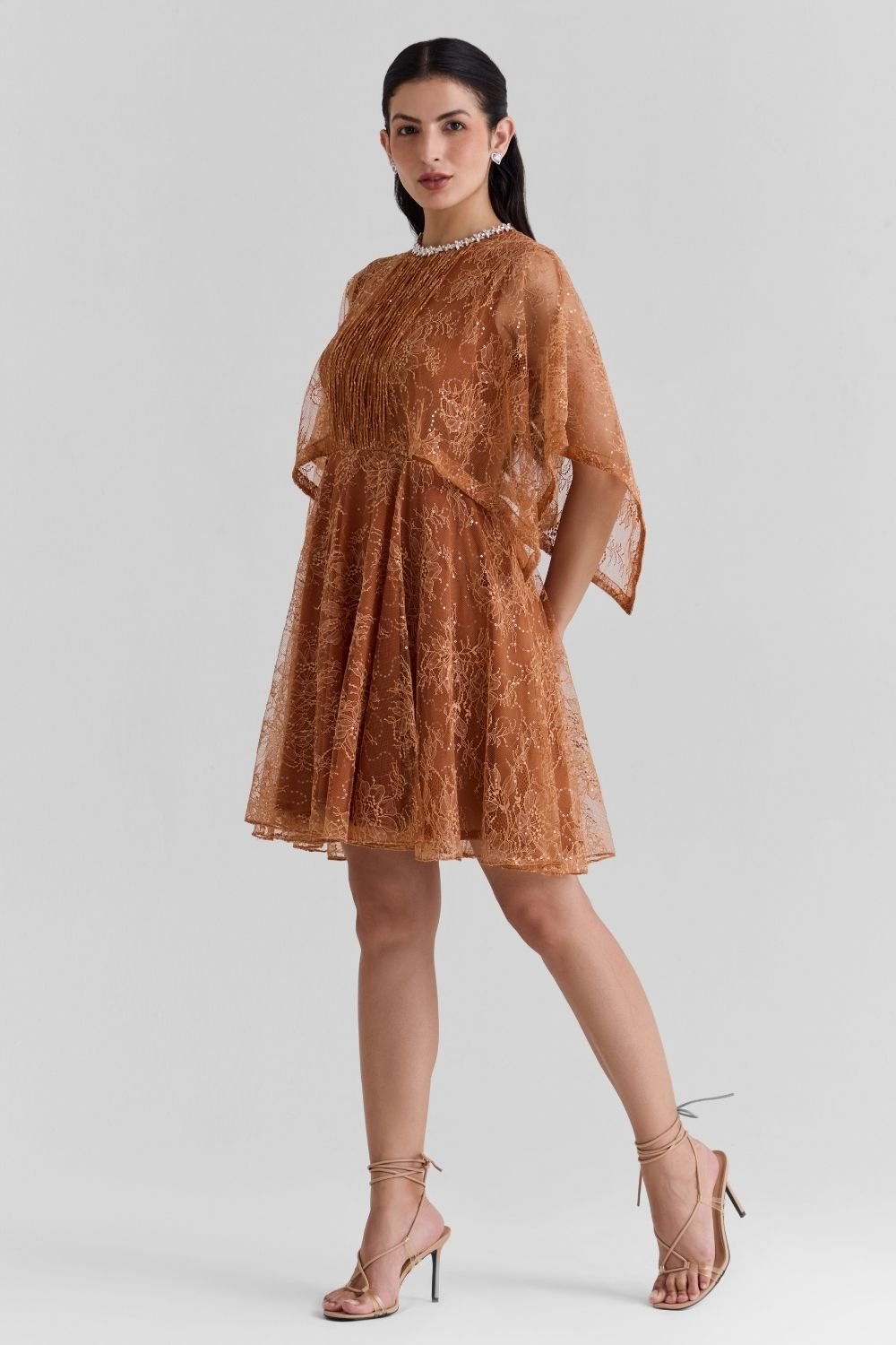 Liliane Lace Mini Dress - Zabella
