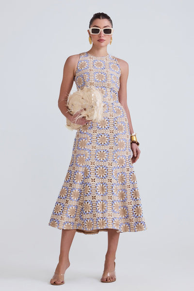 Lola Crochet Midi Dress - Zabella