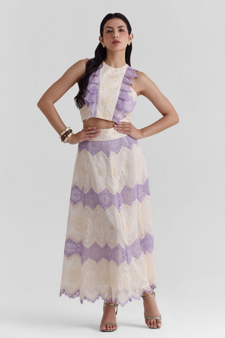Lumira Lavender Lace Co - ord Set - Zabella