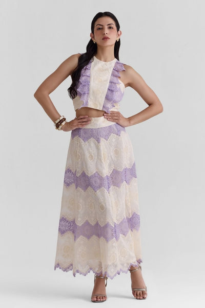 Lumira Lavender Lace Co - ord Set - Zabella
