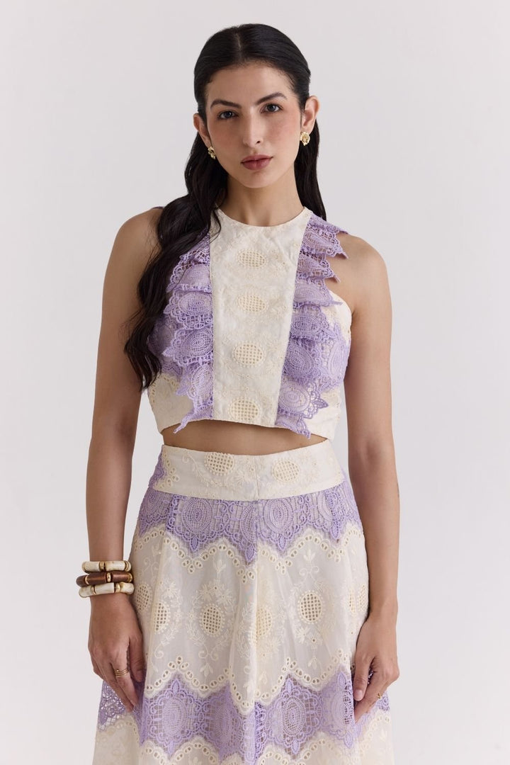 Lumira Lavender Lace Co - ord Set - Zabella