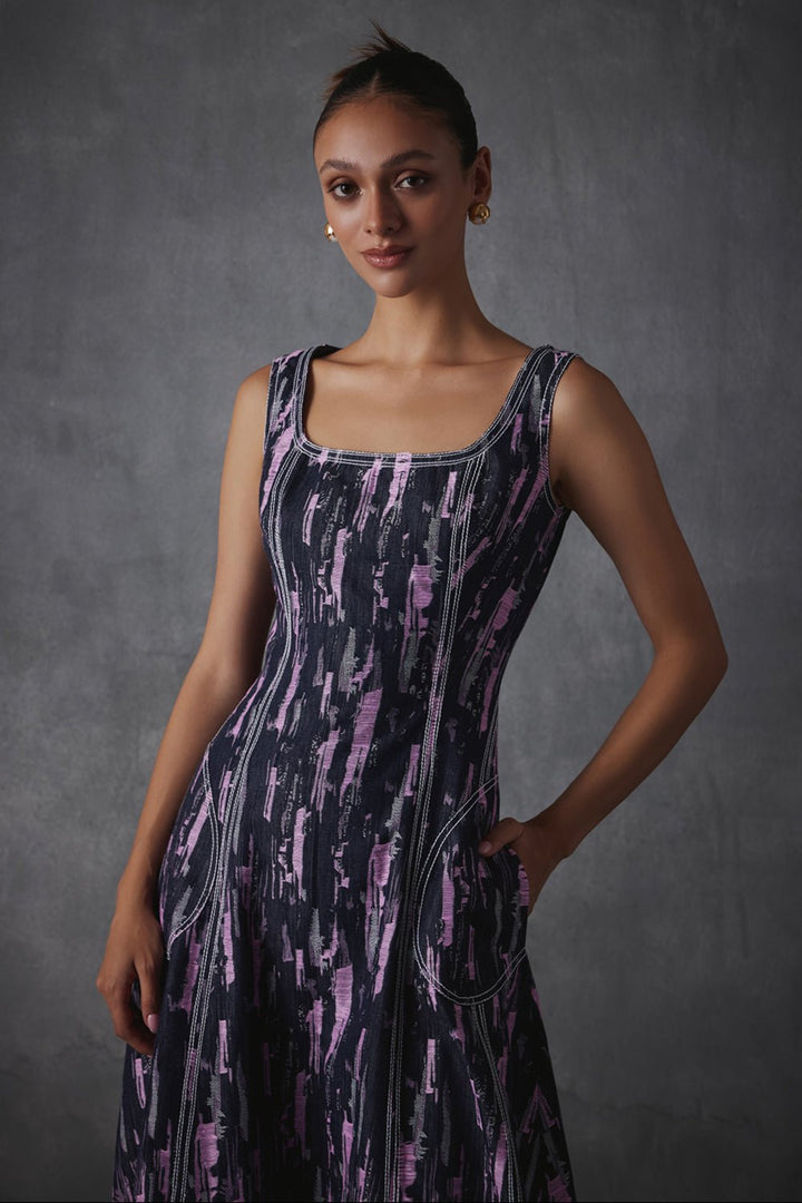 Maria Denim Midi Dress - Zabella