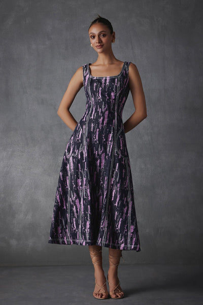 Maria Denim Midi Dress - Zabella