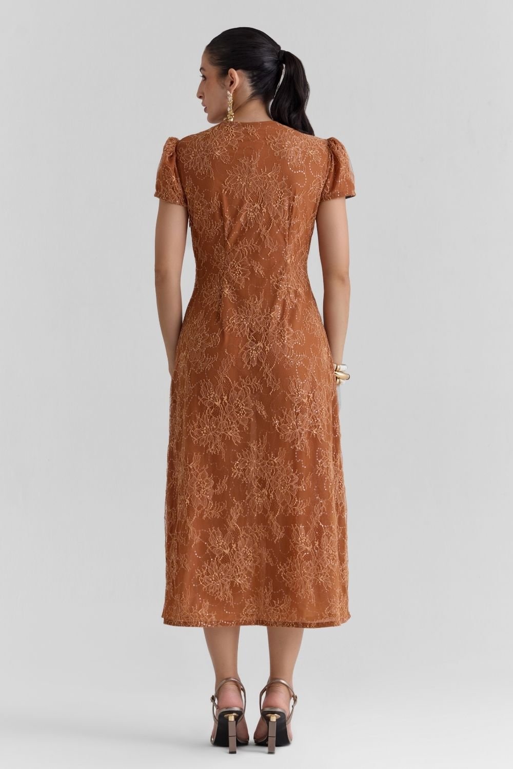 Meadow Lace Midi Dress - Zabella