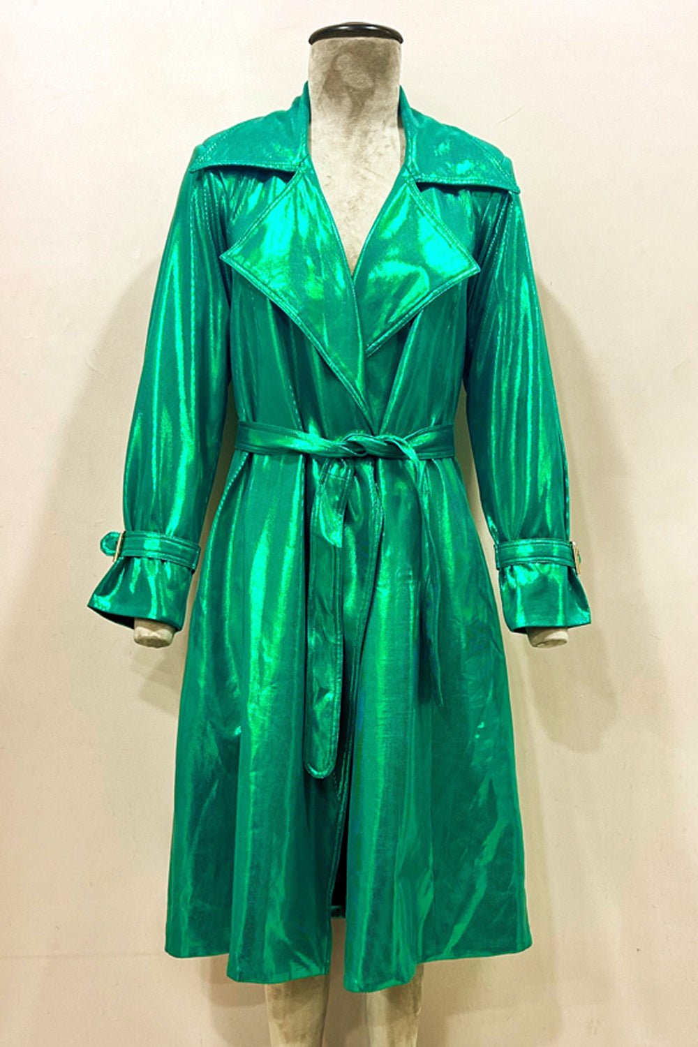 Metallic Green Trench - Zabella