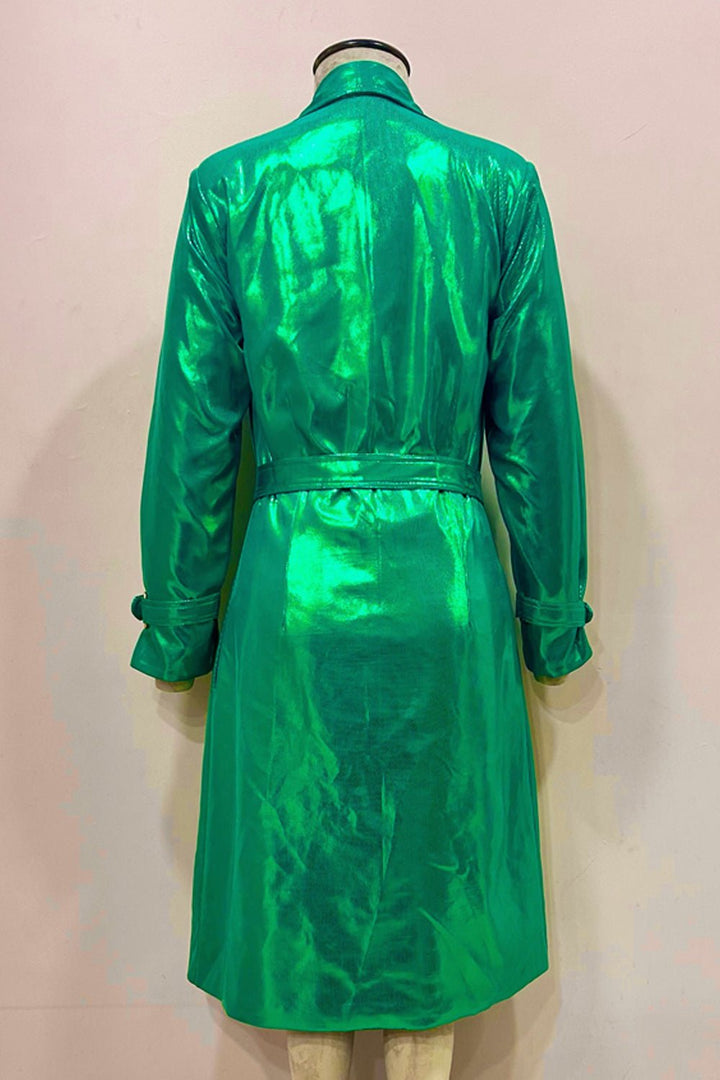 Metallic Green Trench - Zabella