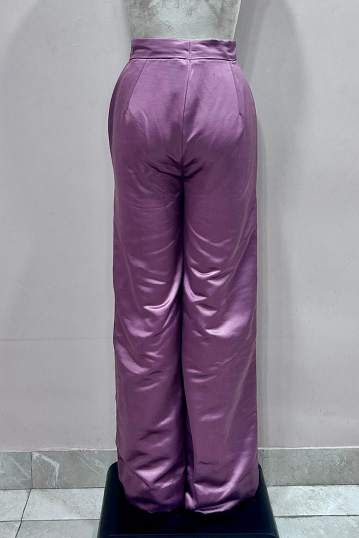 Metallic Straight Leg Pants - Zabella