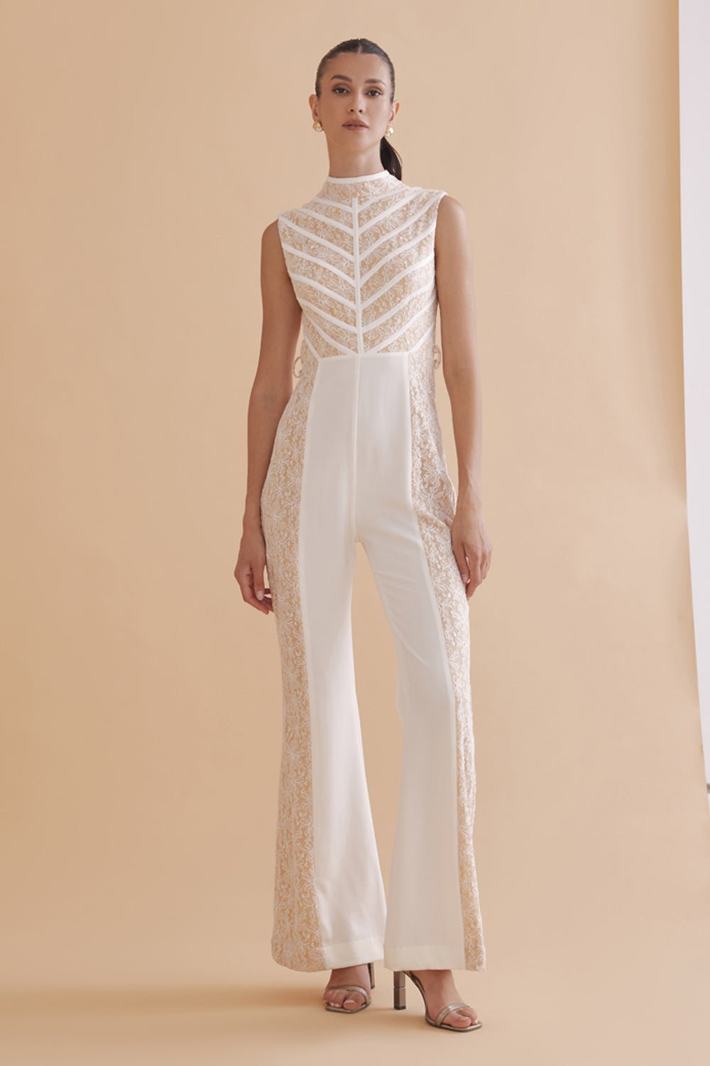 Miles White Lace Jumpsuit - Zabella