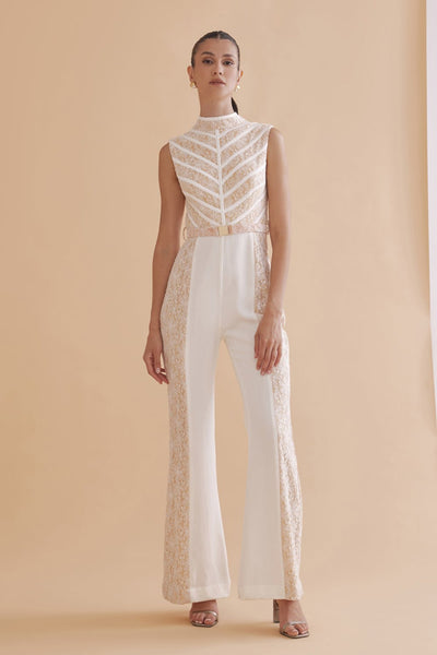 Miles White Lace Jumpsuit - Zabella
