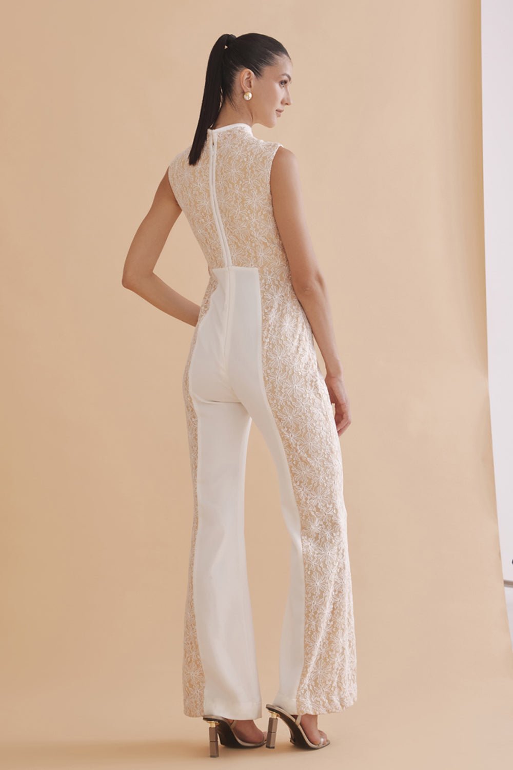 Miles White Lace Jumpsuit - Zabella