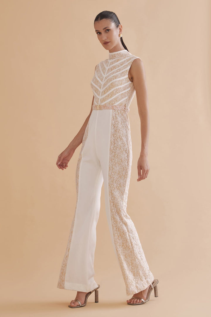 Miles White Lace Jumpsuit - Zabella