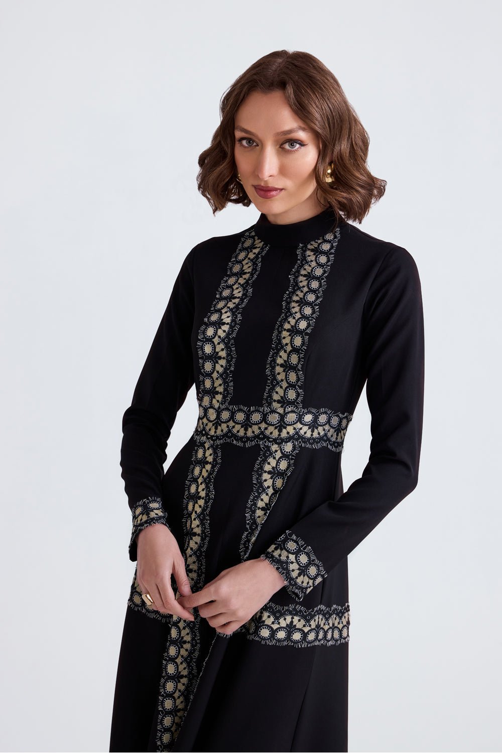 Misba Black Long Dress - Zabella