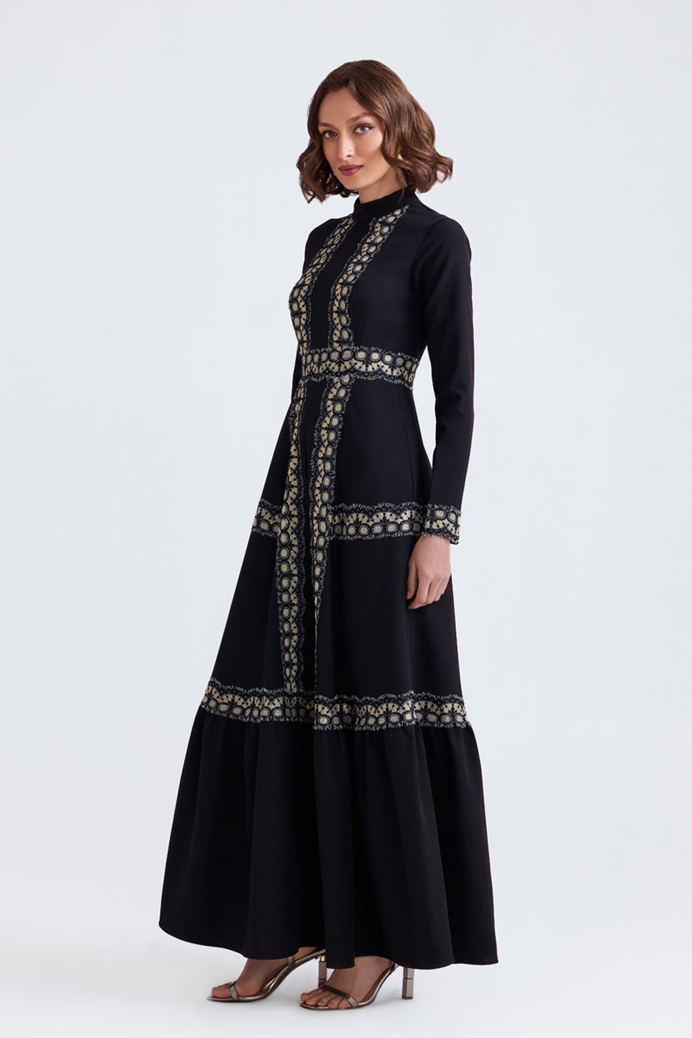Misba Black Long Dress - Zabella