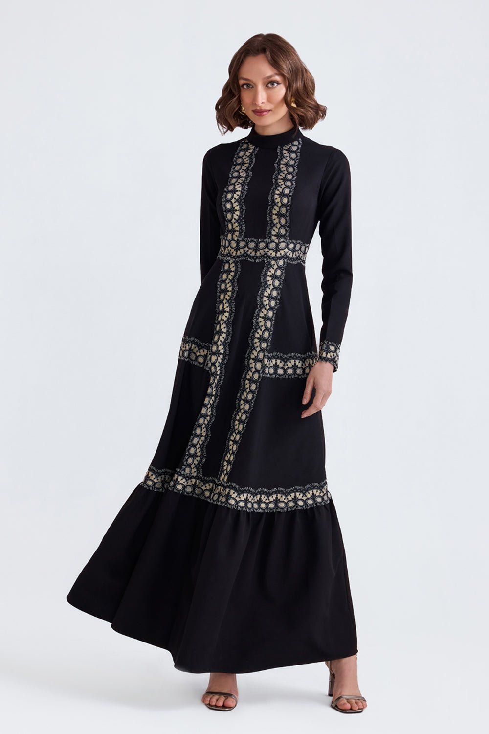 Misba Black Long Dress - Zabella