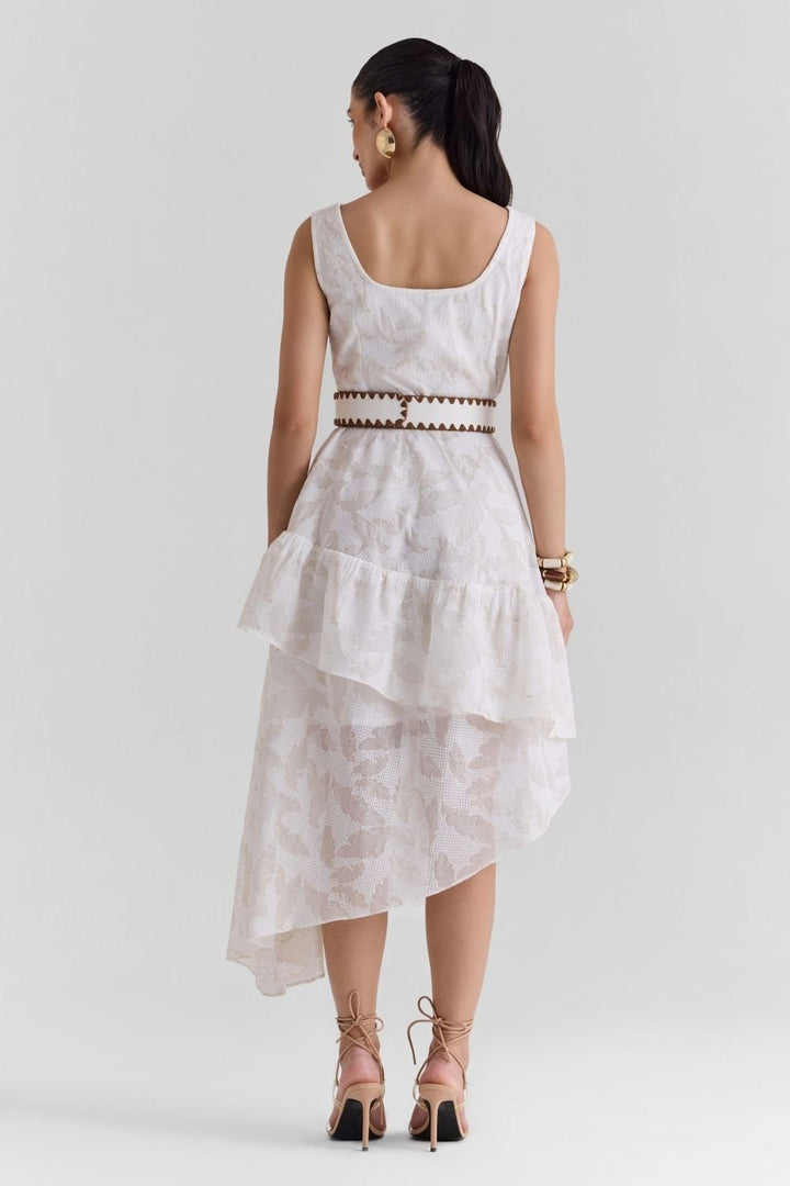 Odette Lace Midi Dress - Zabella