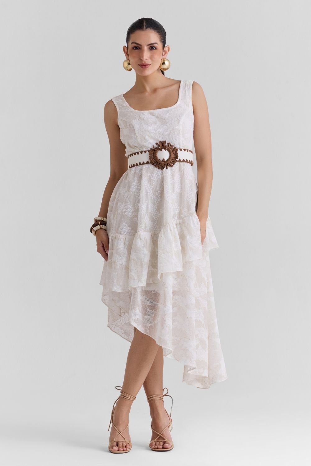 Odette Lace Midi Dress - Zabella