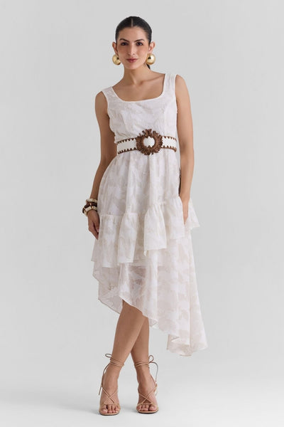 Odette Lace Midi Dress - Zabella