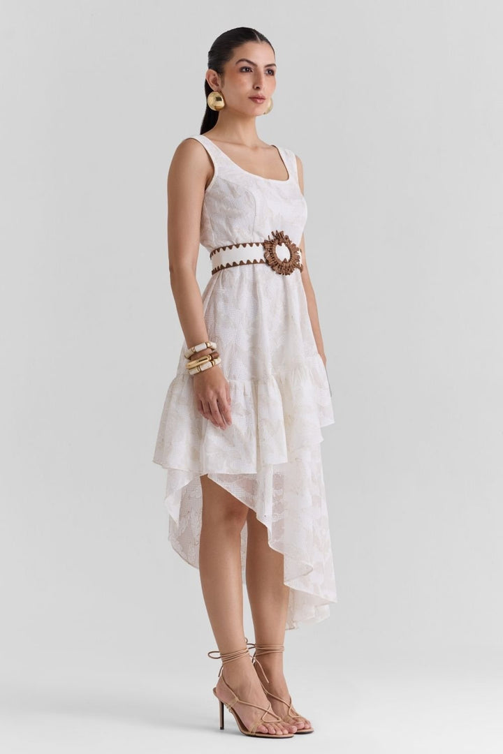 Odette Lace Midi Dress - Zabella