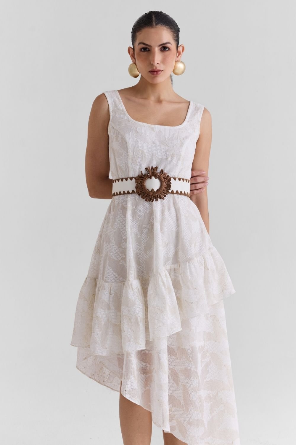 Odette Lace Midi Dress - Zabella