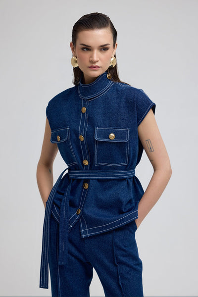 Paris Denim Top - Zabella