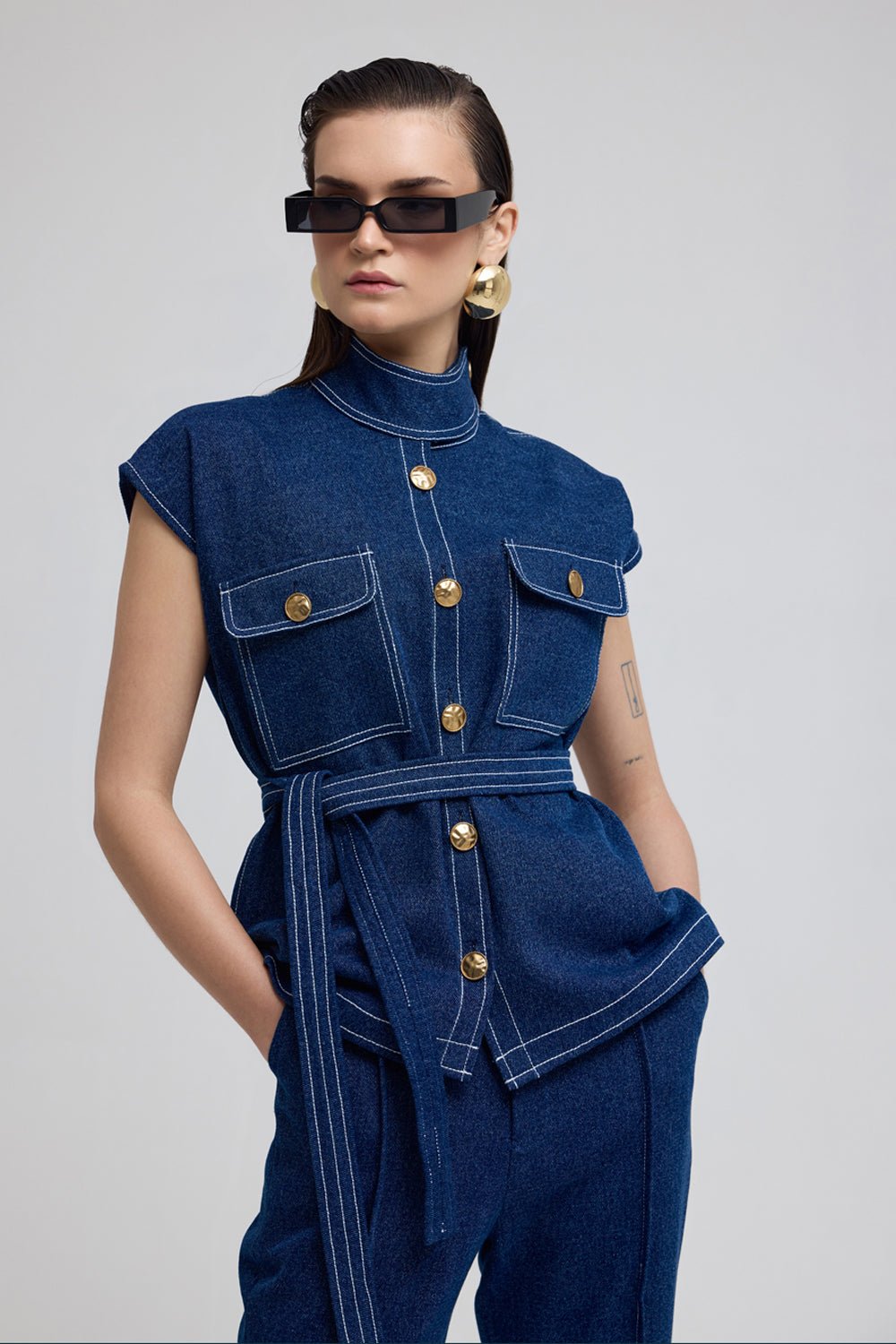 Paris Denim Top - Zabella