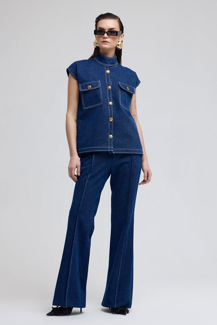 Paris Denim Top - Zabella