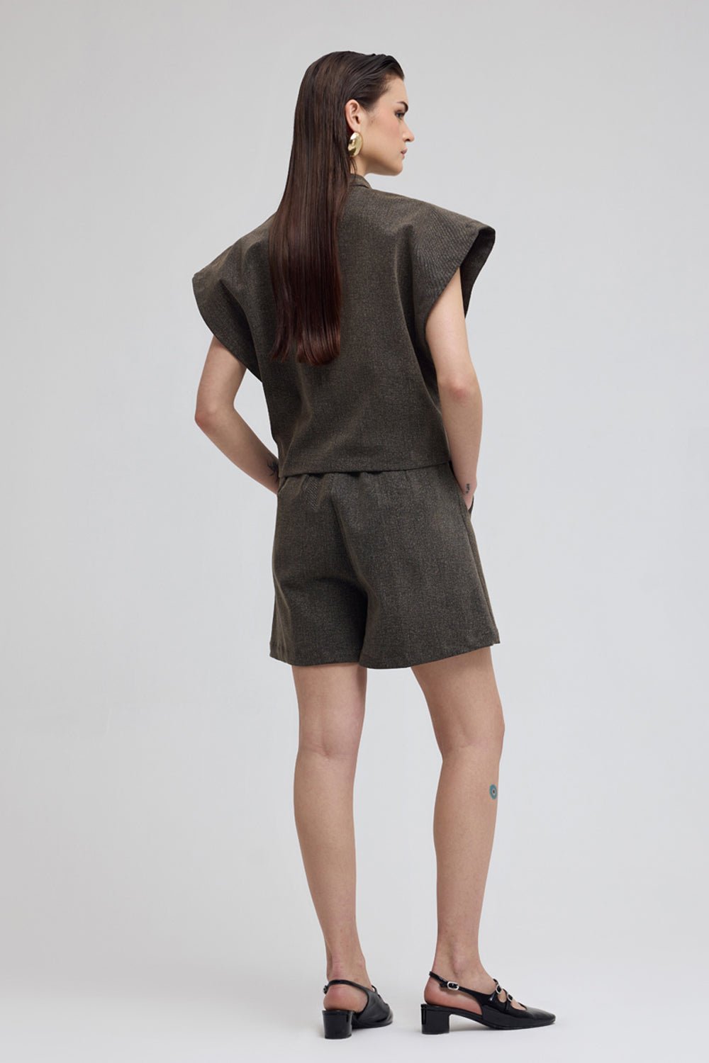 Porto Denim Embroidered Shaket Set - Zabella