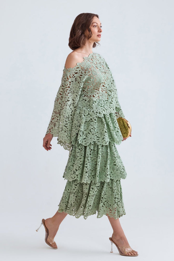 Raisa Lace Scalloped Co - ord Set - Zabella