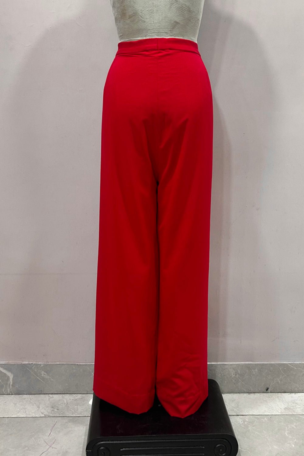 Red Straight Pants - Zabella