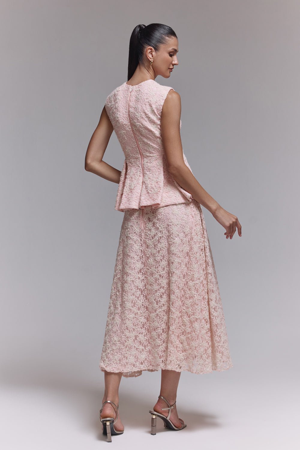 Robin Pink Lace Co - ord Set - Zabella