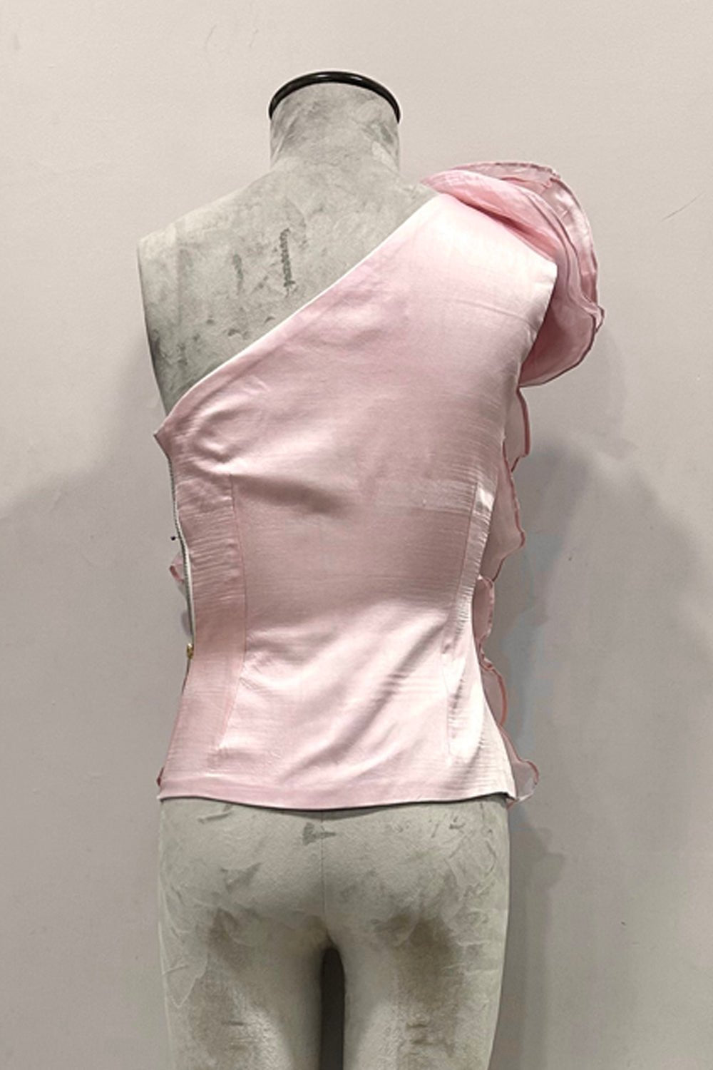 Rose Organza Ruffled Top - Zabella