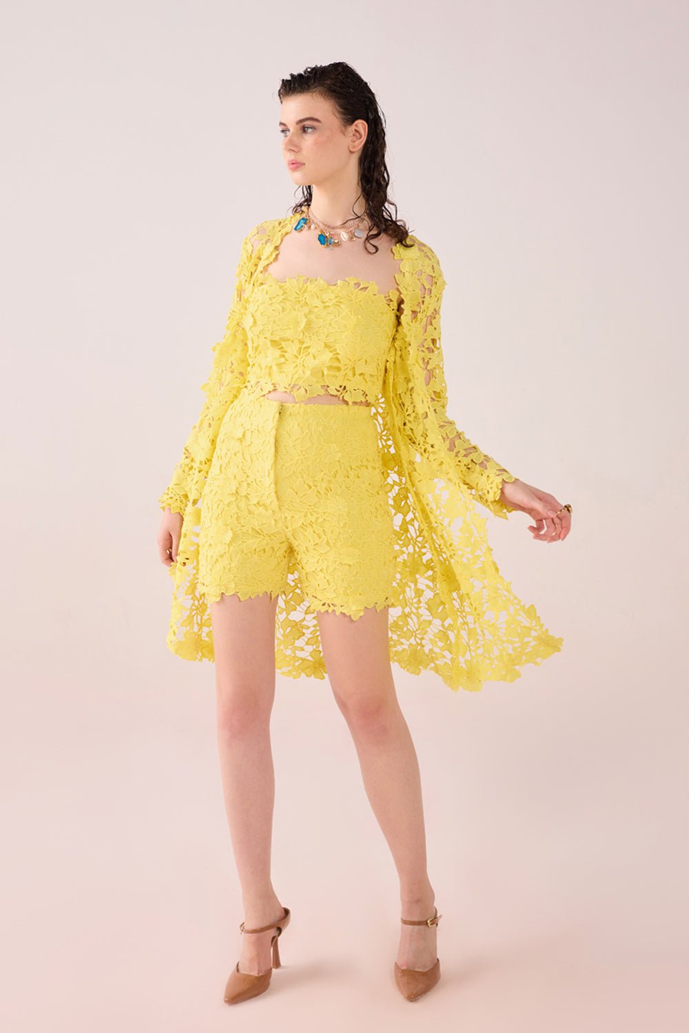 Saachi Bhasin In Our Sunglow Chantilly Lace Set - Zabella