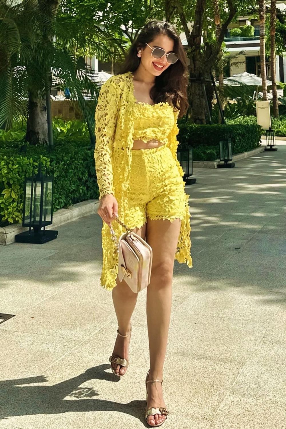 Saachi Bhasin In Our Sunglow Chantilly Lace Set - Zabella