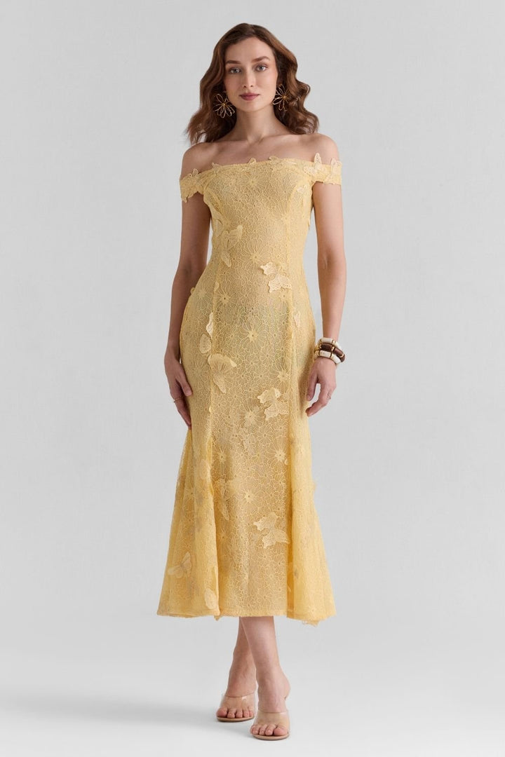Saphira Lace Midi Dress - Zabella
