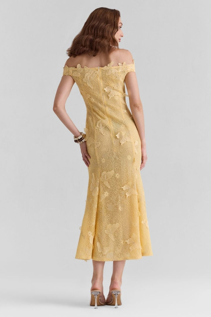 Saphira Lace Midi Dress - Zabella