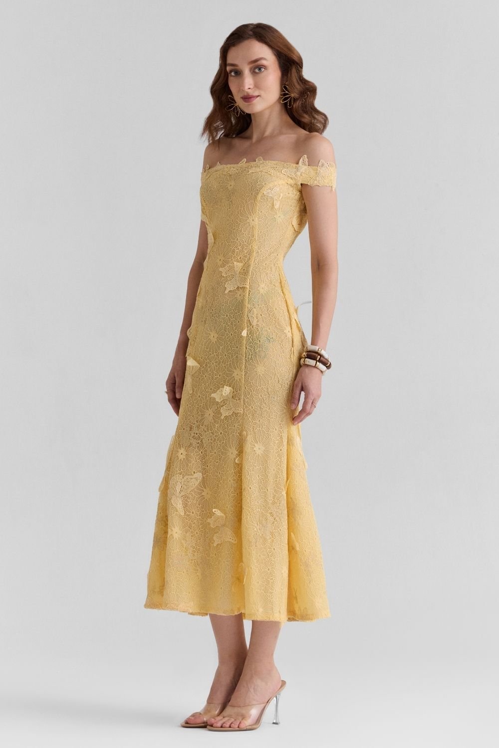 Saphira Lace Midi Dress - Zabella