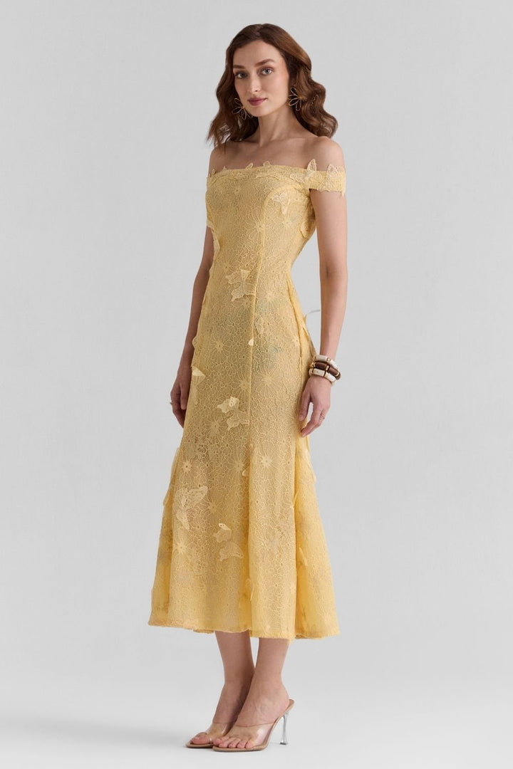 Saphira Lace Midi Dress - Zabella