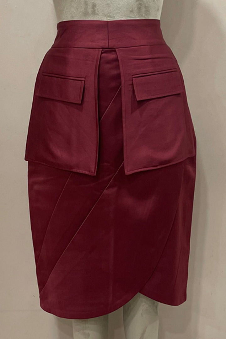 Satin Midi Skirt - Zabella