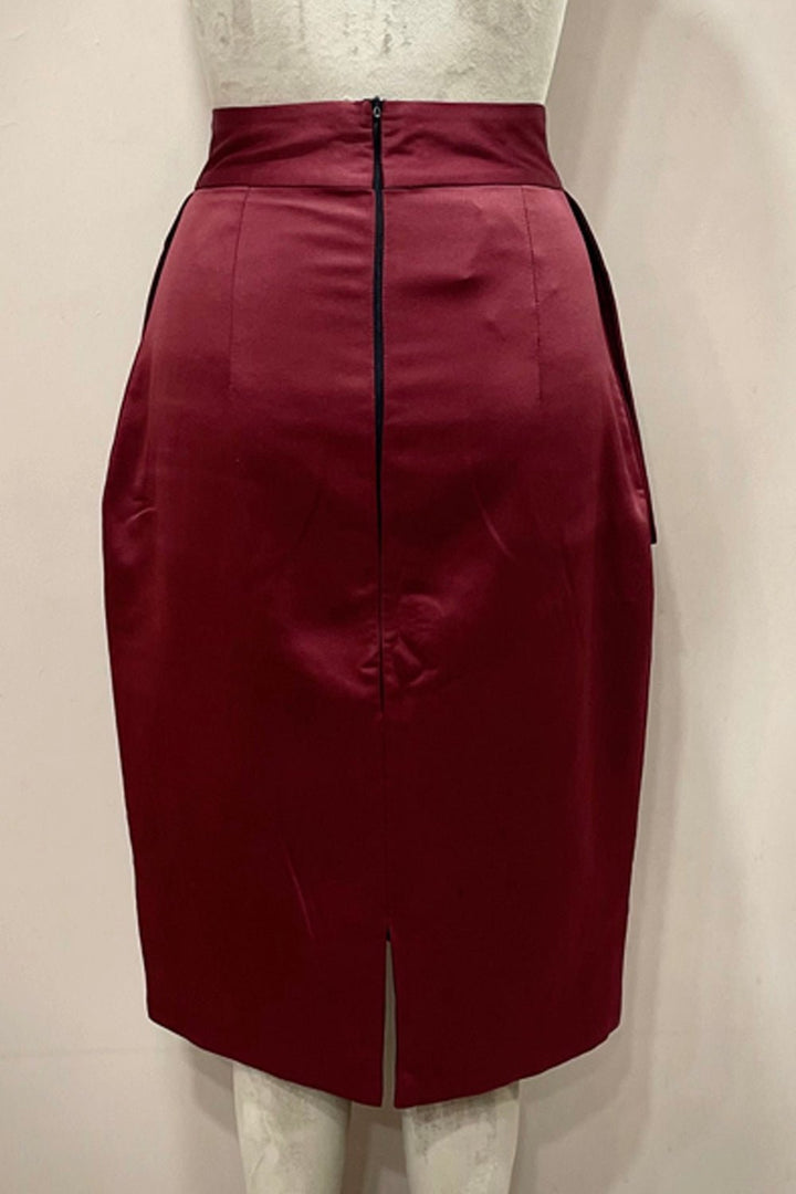 Satin Midi Skirt - Zabella