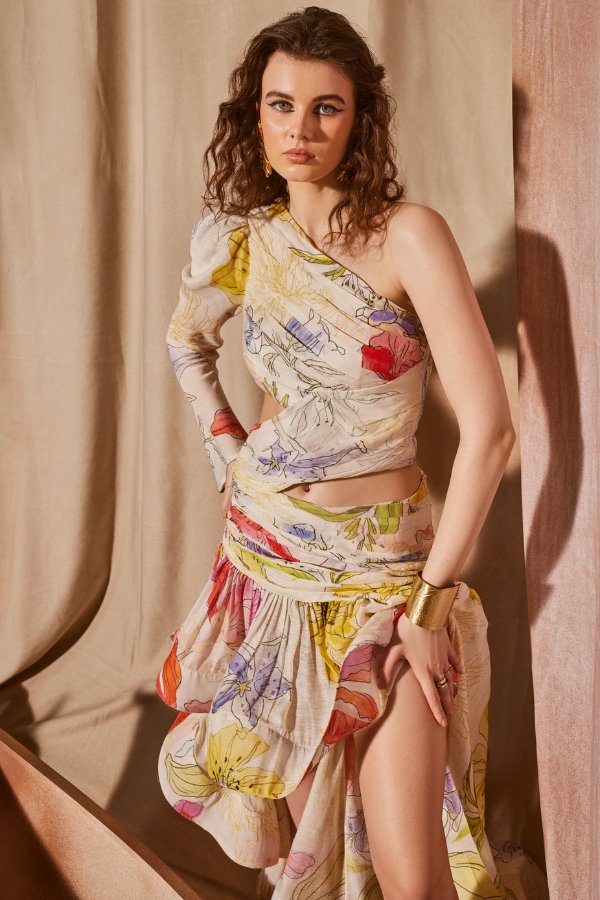 Selina Asymmetric Linen Dress - Zabella