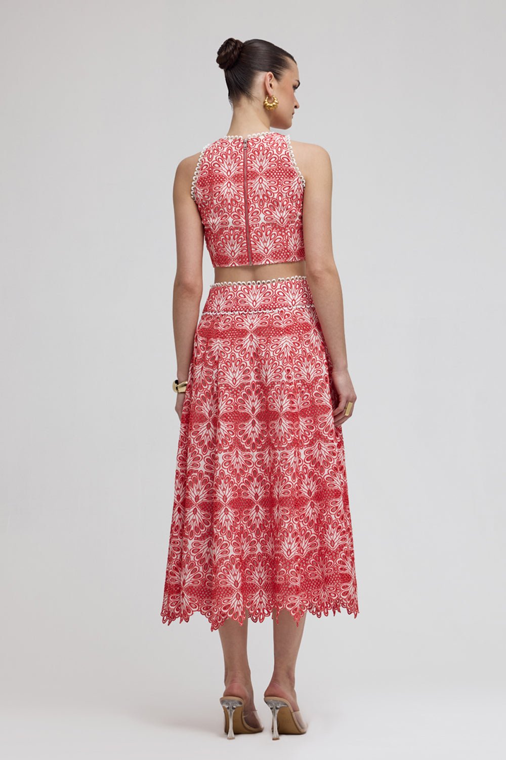Sicily Red Lace Co - ord Set - Zabella