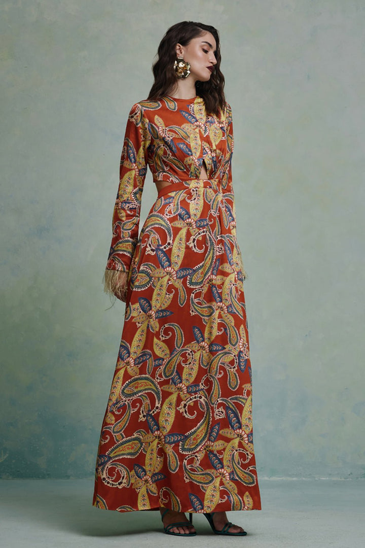 Sunset Safari Cutout Dress - Zabella