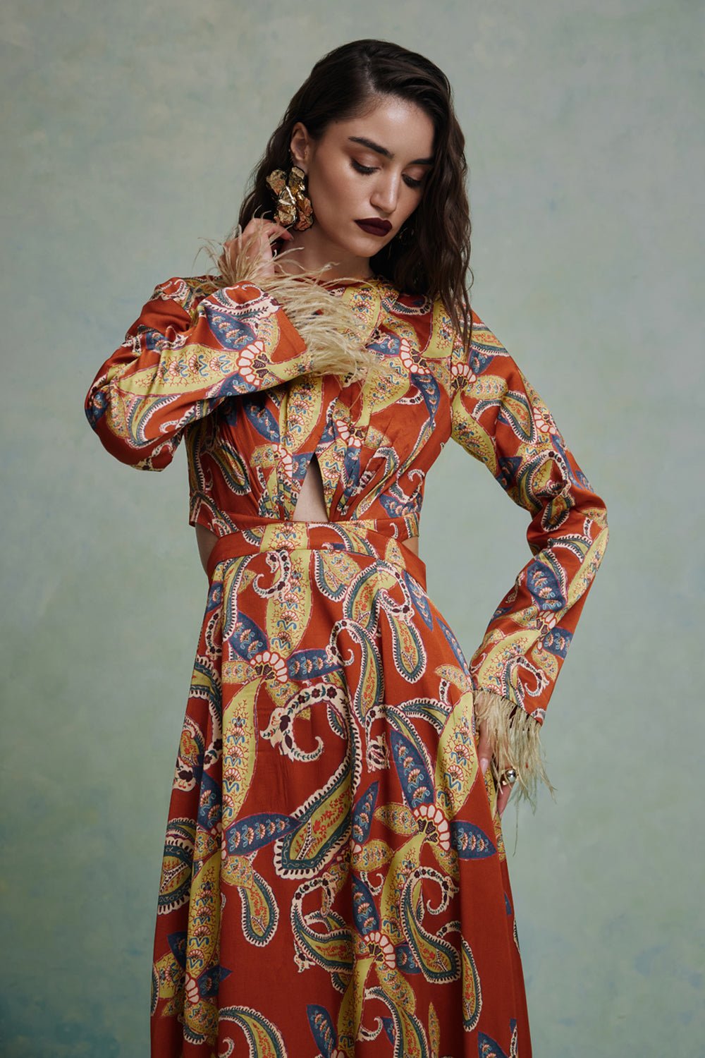 Sunset Safari Cutout Dress - Zabella